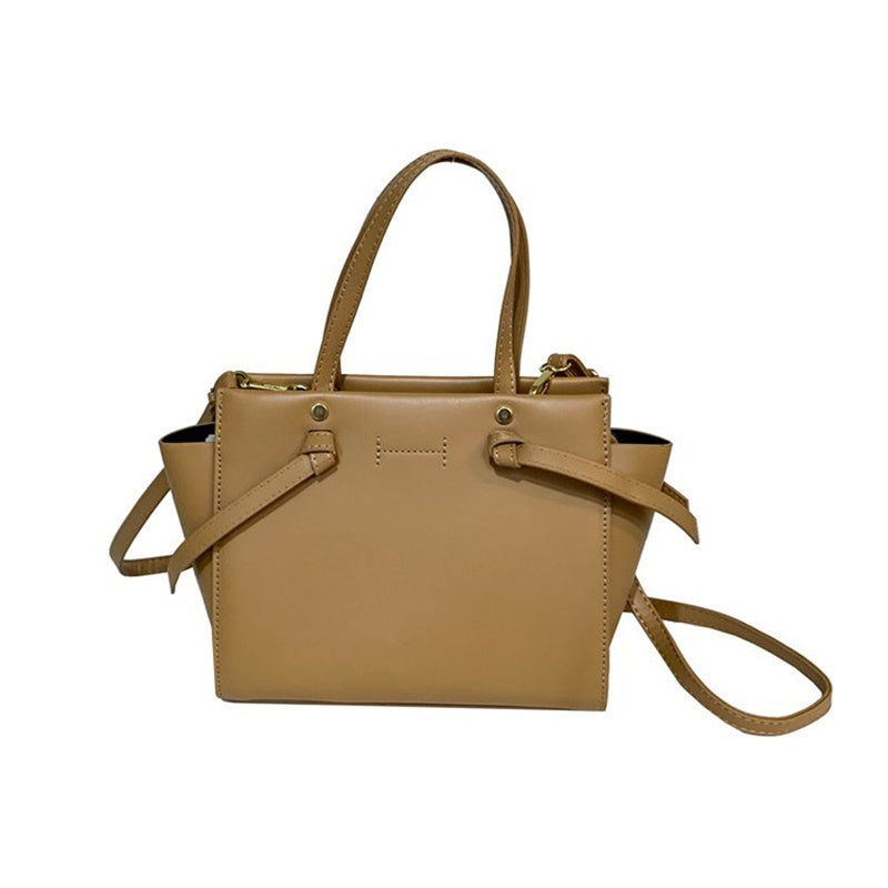 IELGY french simple design texture solid color temperament shoulder bag women