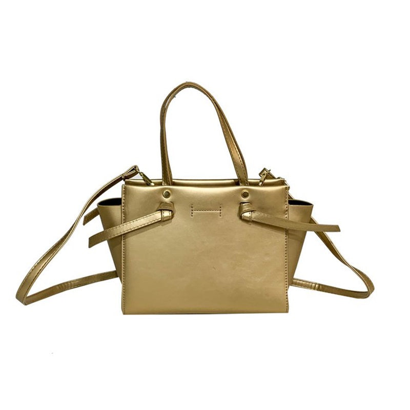 IELGY french simple design texture solid color temperament shoulder bag women