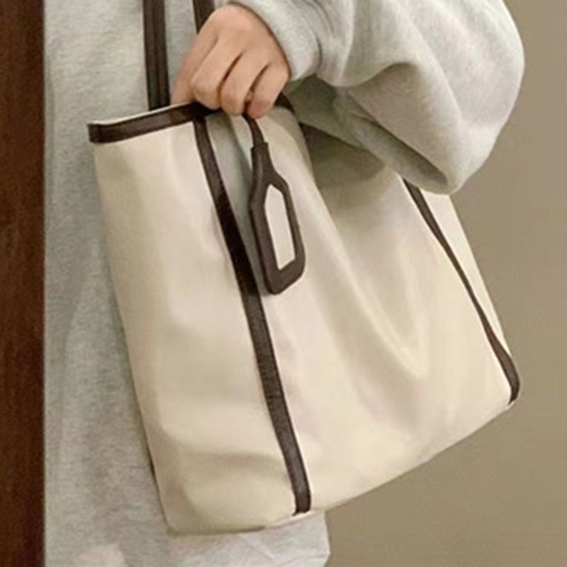 IELGY Tote Bag Women's High-end Texture Large Capacity Versatile Simple Shoulder Commuter Bag
