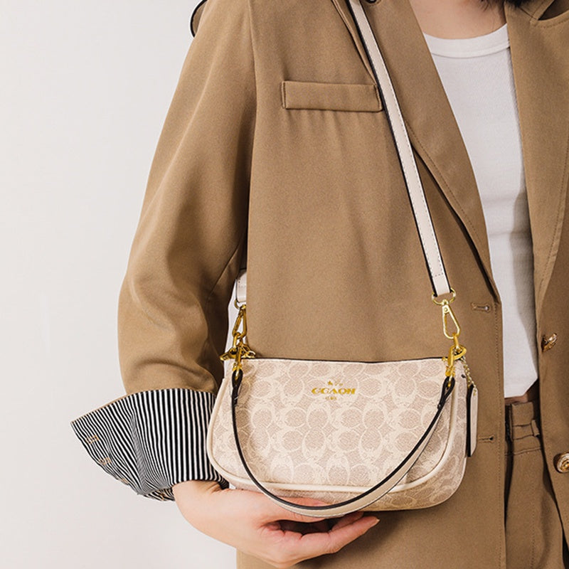 IELGY messenger bag women's versatile fashion zipper retro one shoulder underarm bag