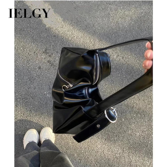 Ielgy Ladies Tote Bag Crossbody Shoulder Casual Large Capacity Black Bag