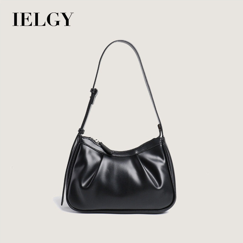 IELGY Pleated Underarm Bag Small Fresh Fashion Shoulder Cloud Bag Bagel Bag Women