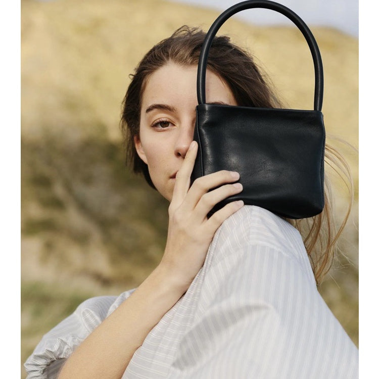 Ielgy Retro Armpit Order Shoulder Portable Granny Bag Fashionable All-Match Oil Wax Leather Female Bag Square Bag