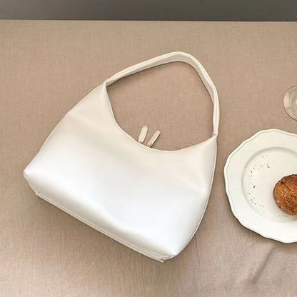 IELGY handbag women's milk tea color gentle wind Korean style simple and versatile soft leather dumpling bag
