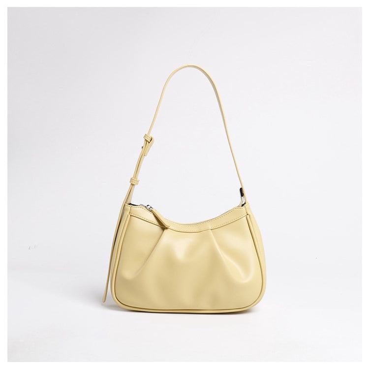 IELGY Pleated Underarm Bag Small Fresh Fashion Shoulder Cloud Bag Bagel Bag Women