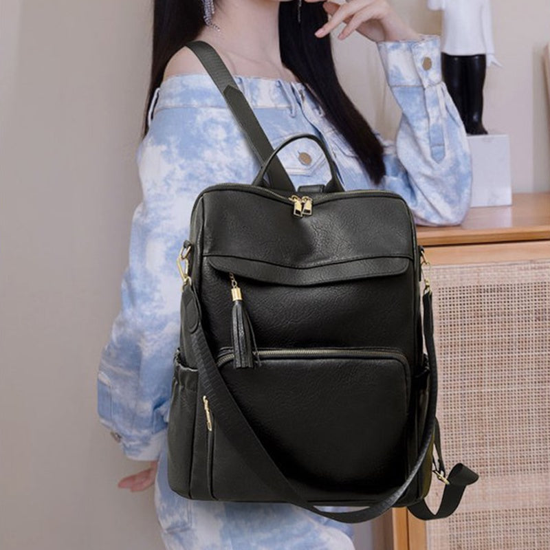 IELGY Pu Fashion Women's Backpack Korean Style Fashion Leather Ladies Backpack Large Capacity And Durable Backpack