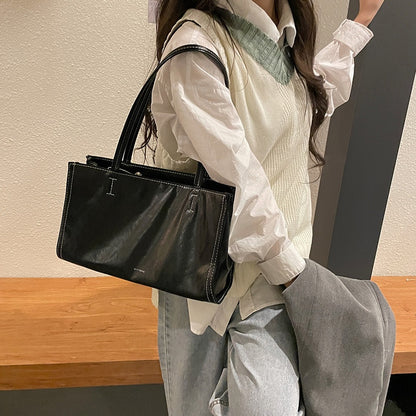 Ielgy Large-Capacity Shoulder Bag Tote Bag All-Match Female Bag Trendy Casual Commuter Big Bag