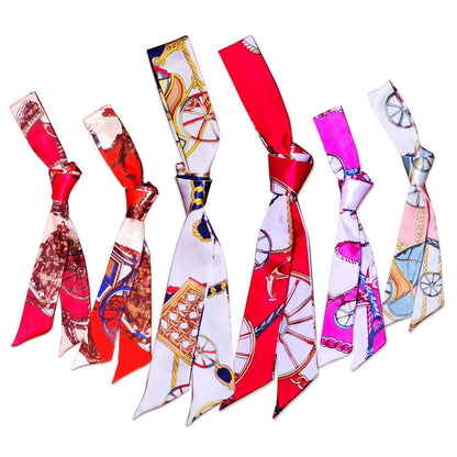 IELGY scarf tie bag handle scarf small ribbon decorative scarf with women