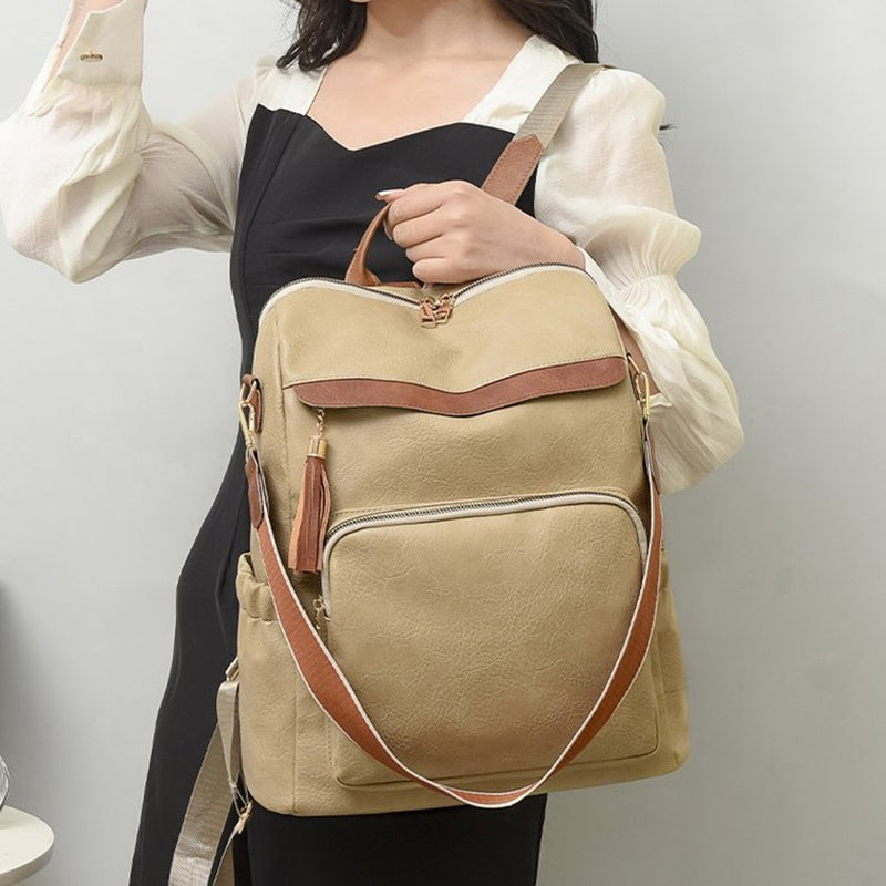 IELGY Pu Fashion Women's Backpack Korean Style Fashion Leather Ladies Backpack Large Capacity And Durable Backpack