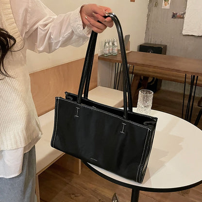 Ielgy Large-Capacity Shoulder Bag Tote Bag All-Match Female Bag Trendy Casual Commuter Big Bag