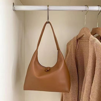 IELGY handbag women's milk tea color gentle wind Korean style simple and versatile soft leather dumpling bag