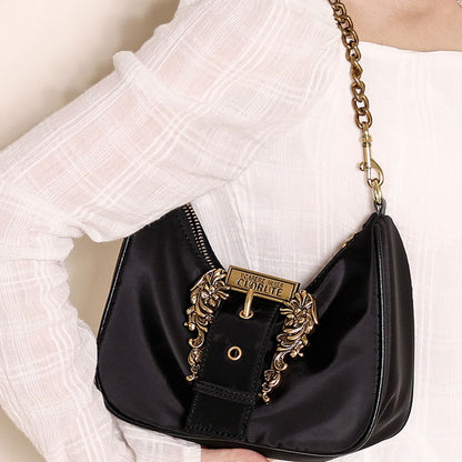 IELGY Nylon Cloth Bag New Style Bag Women's Retro Niche Design One-Shoulder Underarm Bag White Style Texturistic Chain Bag