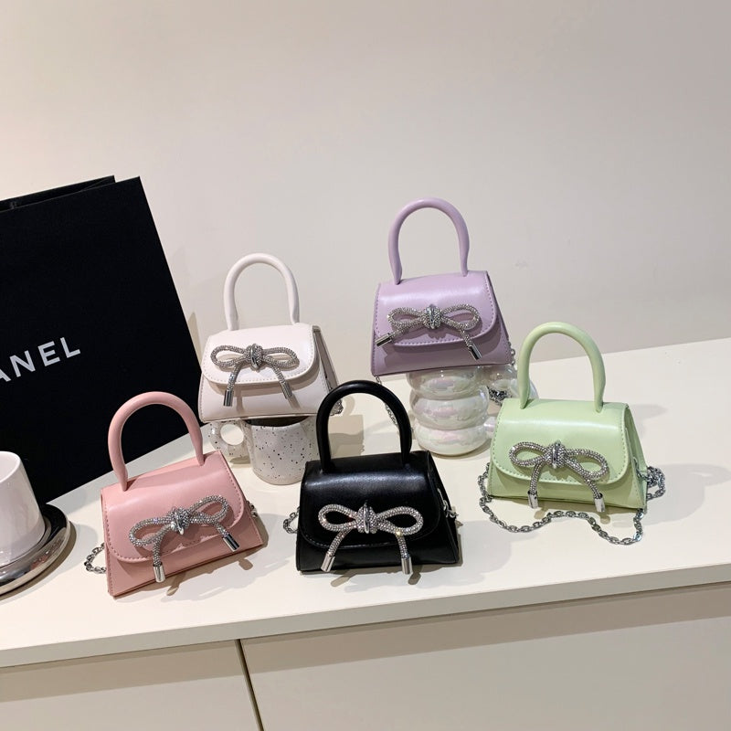 IELGY Chain Bag Women's Korean Bowknot Small Fresh And Sweet Hand Bag