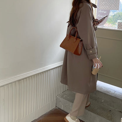 IELGY messenger bag women's Korean version niche retro oil wax leather portable casual all-match square bag