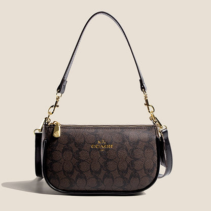 IELGY messenger bag women's versatile fashion zipper retro one shoulder underarm bag