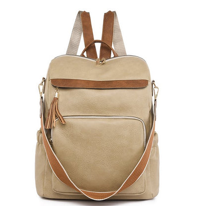 IELGY Pu Fashion Women's Backpack Korean Style Fashion Leather Ladies Backpack Large Capacity And Durable Backpack