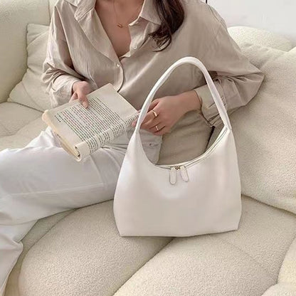 IELGY handbag women's milk tea color gentle wind Korean style simple and versatile soft leather dumpling bag
