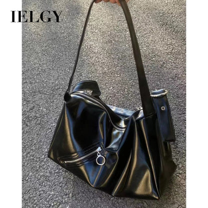 Ielgy Ladies Tote Bag Crossbody Shoulder Casual Large Capacity Black Bag
