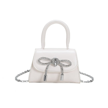 IELGY Chain Bag Women's Korean Bowknot Small Fresh And Sweet Hand Bag