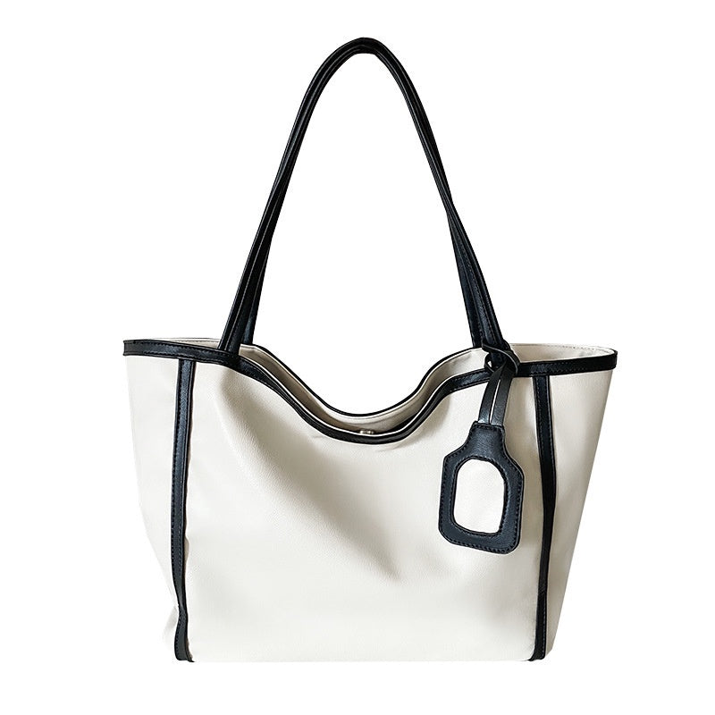 IELGY Tote Bag Women's High-end Texture Large Capacity Versatile Simple Shoulder Commuter Bag