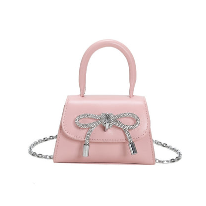 IELGY Chain Bag Women's Korean Bowknot Small Fresh And Sweet Hand Bag