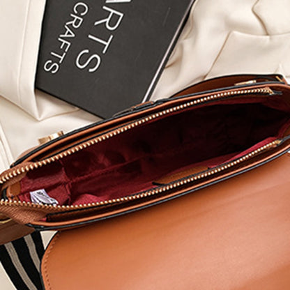 IELGY Saddle Bag Women's Retro Foreign Style Creative Korean Fashion Pistol Type Simple Messenger Bag