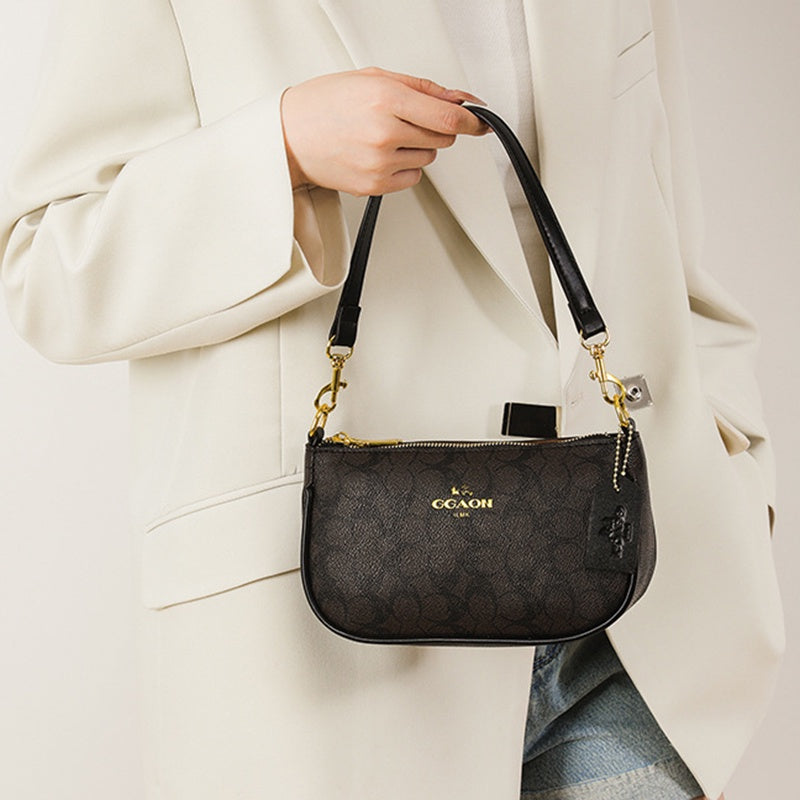 IELGY messenger bag women's versatile fashion zipper retro one shoulder underarm bag