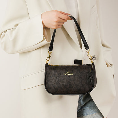 IELGY messenger bag women's versatile fashion zipper retro one shoulder underarm bag