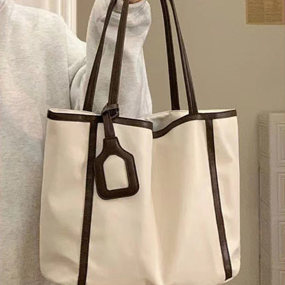 IELGY Tote Bag Women's High-end Texture Large Capacity Versatile Simple Shoulder Commuter Bag