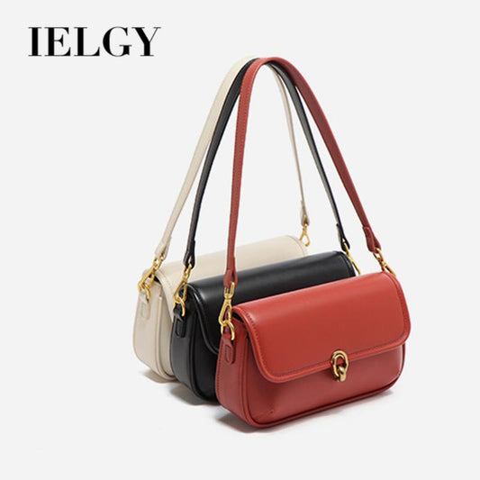 IELGY handbag women's retro armpit niche design high-end lock bag baguette