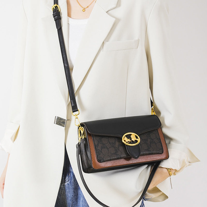 IELGY messenger bag women's all-match fashion retro casual classic shoulder small square bag