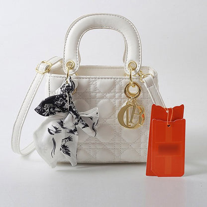 IELGY Popular Rhombic Handbag Women's Solid Color Shoulder Messenger Bag Small Square Bag