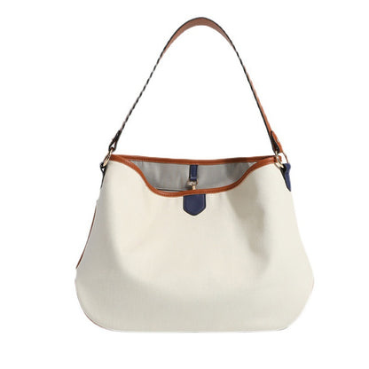 IELGY bucket bag women hit color water fashion art canvas bag commuting large capacity tote bag