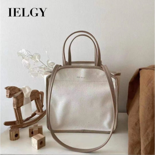 IELGY Canvas Lightweight Handbag Lunch Bag Shoulder Crossbody Bag