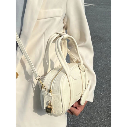 Ielgy Niche All-Match Bowling Boston Handbag Female 2 High-End Simple Shoulder Messenger Bag