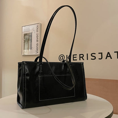 Ielgy Large-Capacity Shoulder Bag Tote Bag All-Match Female Bag Trendy Casual Commuter Big Bag