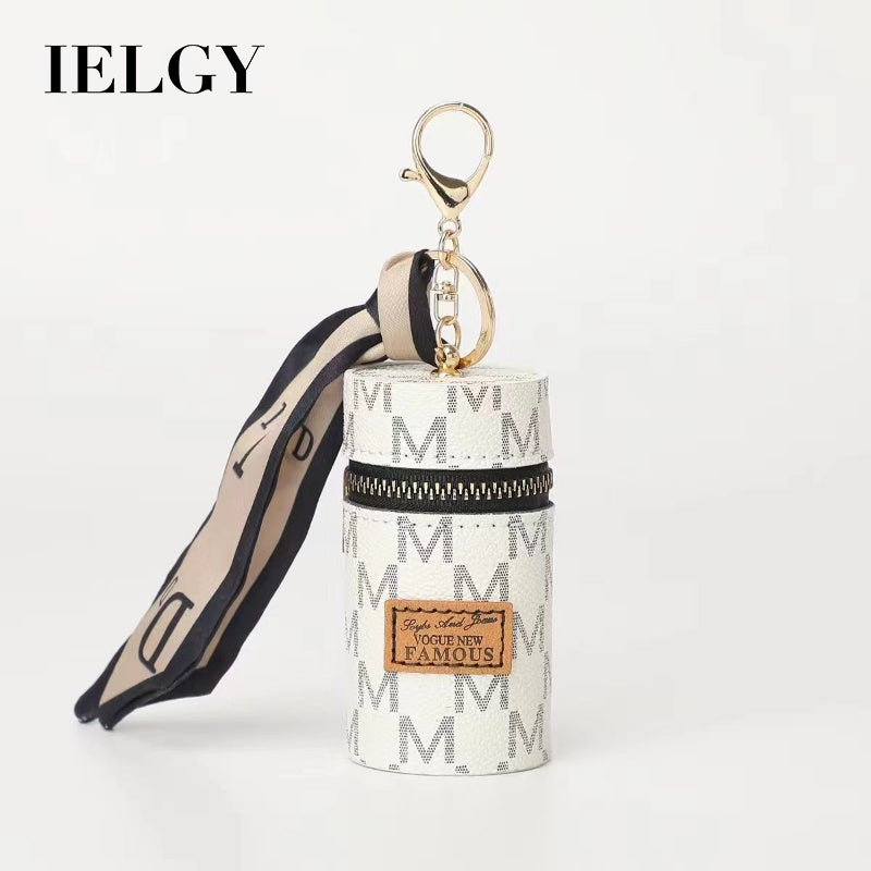 Ielgy European American Old Flower Coin Purse Retro Mini Bucket Bag Cute Keychain Charm Small Bag Earphone Bag Lipstick Bag Key Bag