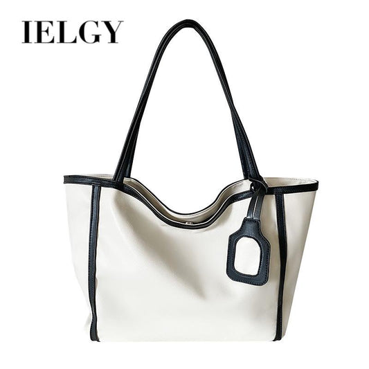 IELGY Tote Bag Women's High-end Texture Large Capacity Versatile Simple Shoulder Commuter Bag