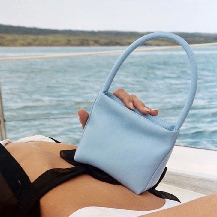 Ielgy Retro Armpit Order Shoulder Portable Granny Bag Fashionable All-Match Oil Wax Leather Female Bag Square Bag