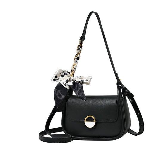 Ielgy Ladies Silk Scarf Underarm Bag Large Capacity All-Match Fashion Commuter One-Shoulder