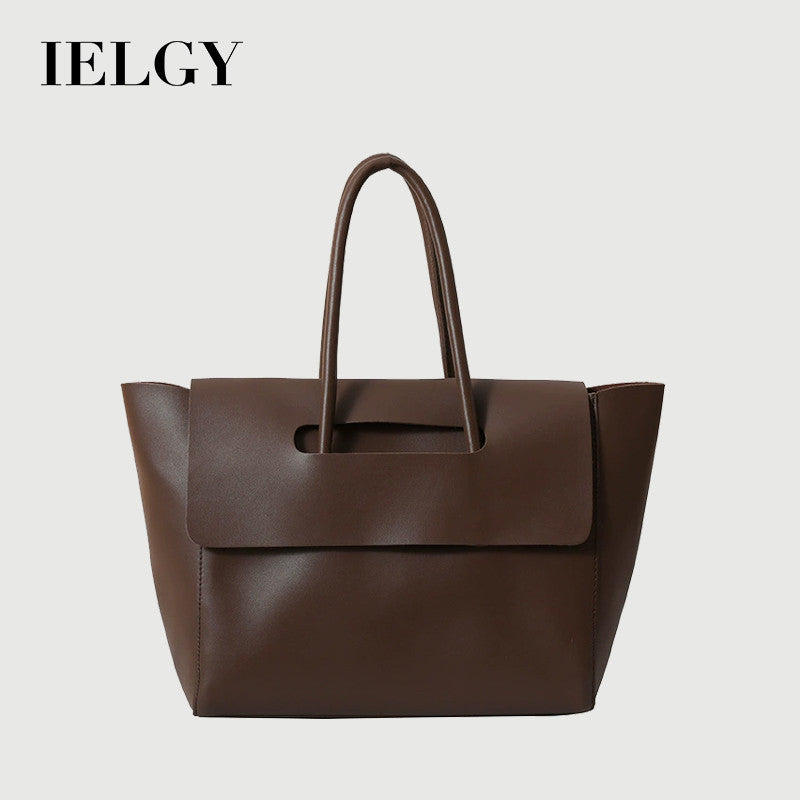 Ielgy Large Capacity Handbag Retro Commuter Tote Bag