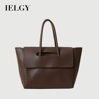 Ielgy Large Capacity Handbag Retro Commuter Tote Bag