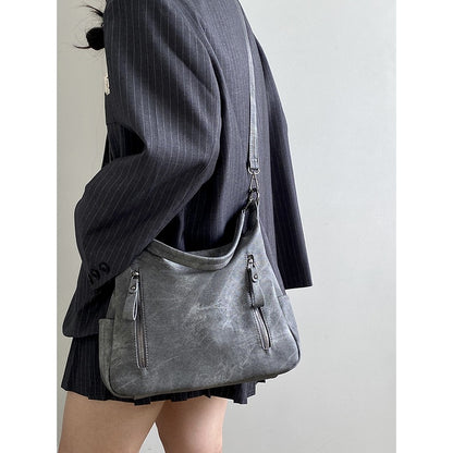 Ielgy Ladies Melade Color Retro Tote Bag Large Capacity Portable Commuter Bag