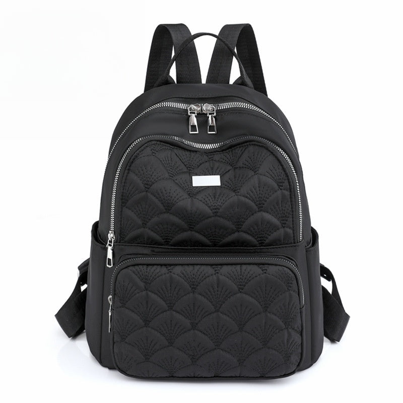 Ielgy Backpack Casual College Student Oxford Cloth Canvas Backpack