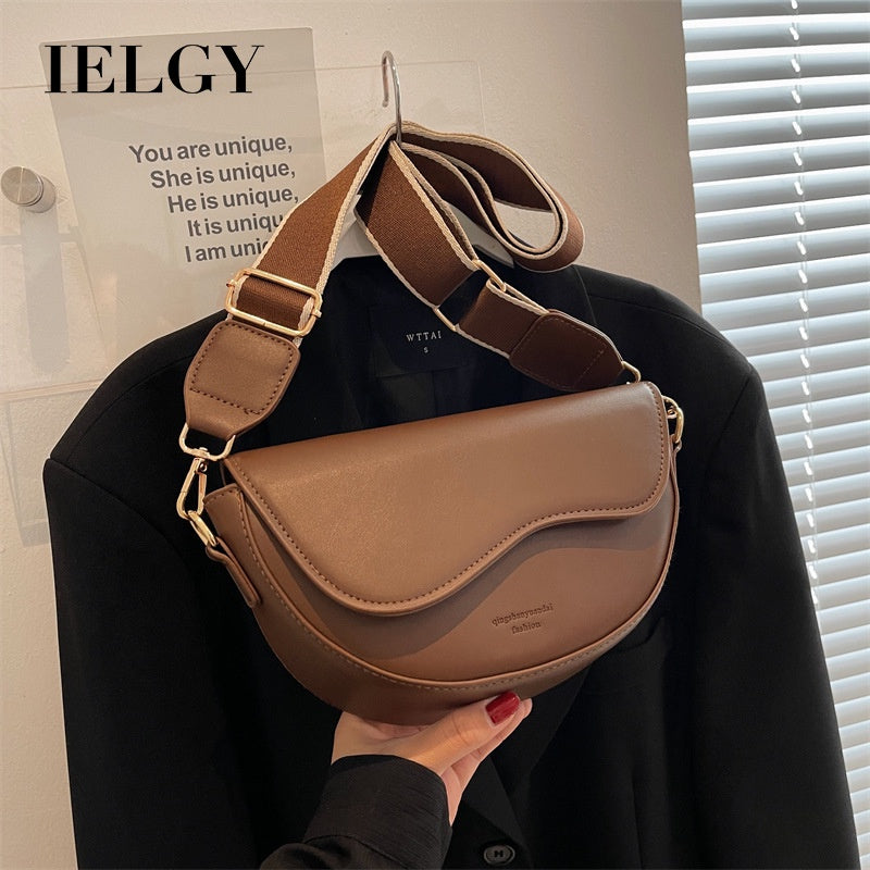 Ielgy Ladies Retro All-Match Messenger Bag Fashion Shoulder Underarm Bag