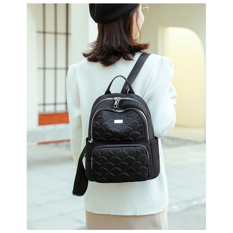 Ielgy Backpack Casual College Student Oxford Cloth Canvas Backpack