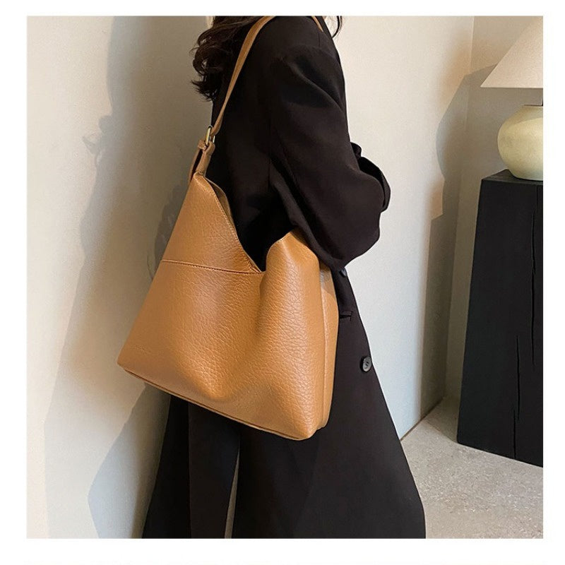 Ielgy Ladies Fashion Shoulder Tote Bag Brown