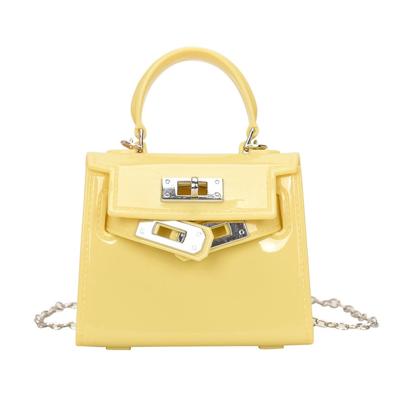 Ielgy Jelly Bag Cute mini Lipstick Bag All-Match Chain Shoulder Diagonal mini