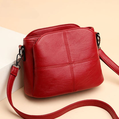 IELGY Women's soft leather shoulder crossbody bag large capacity bag