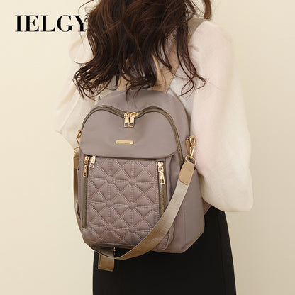 Ielgy Ladies Diamond Embroidered Thread Backpack Korean Version All-Match Large-Capacity Water-Re